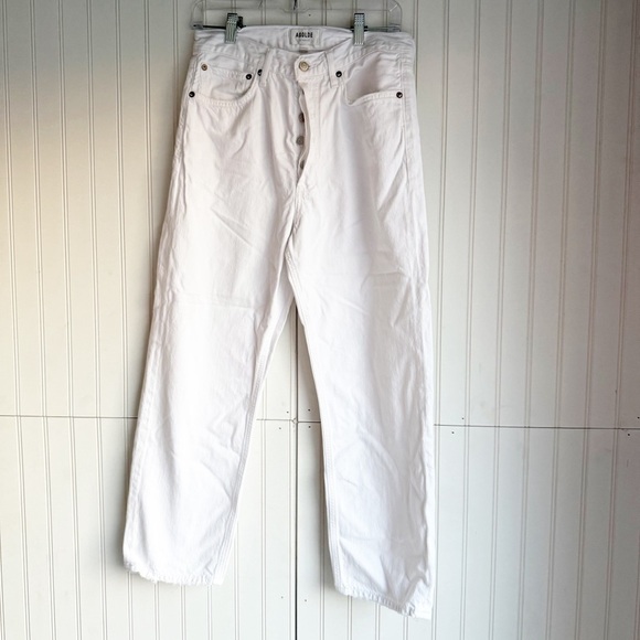 AGOLDE  Size 26 90's Crop Jeans in Element White - Picture 2 of 8